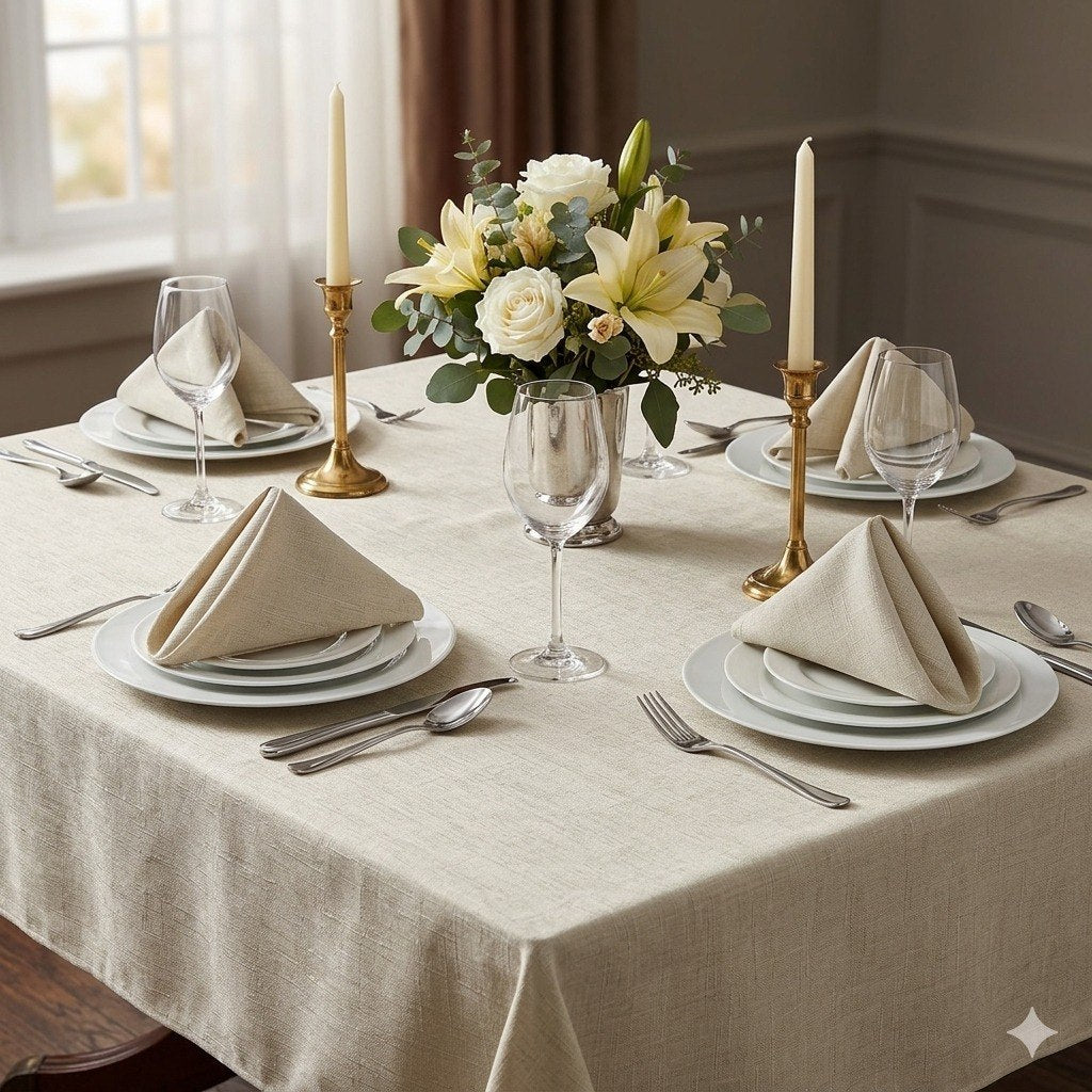 JUEGO DE MANTEL Y SERVILLETERAS DE LUJO 5PCS SCARLETT CLASSICS 45X72CM