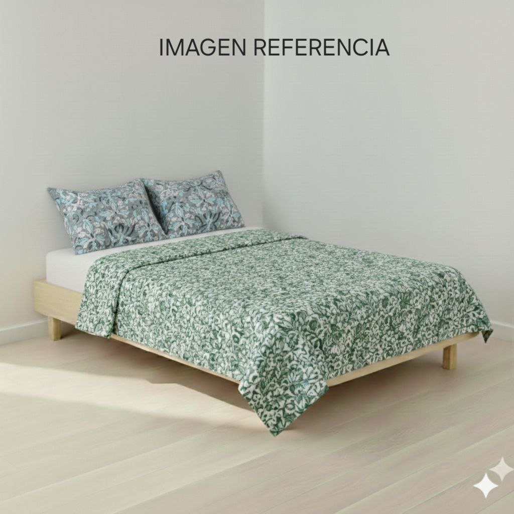 JUEGO DE EDREDON REVERSIBLE FULL MATRIMONIAL 3PCS BENELI HOME