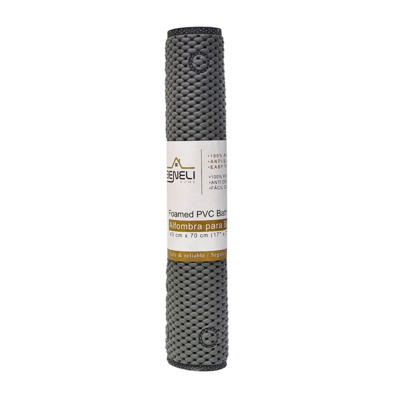ALFOMBRA DE BAÑO DE PVC ANTIDESLIZANTE BENELI HOME 43X70CM