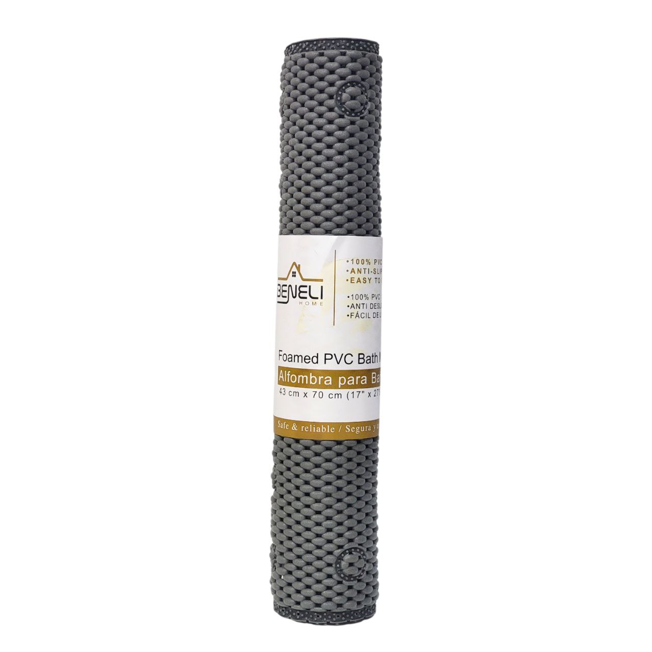 ALFOMBRA DE BAÑO DE PVC ANTIDESLIZANTE BENELI HOME 43X70CM