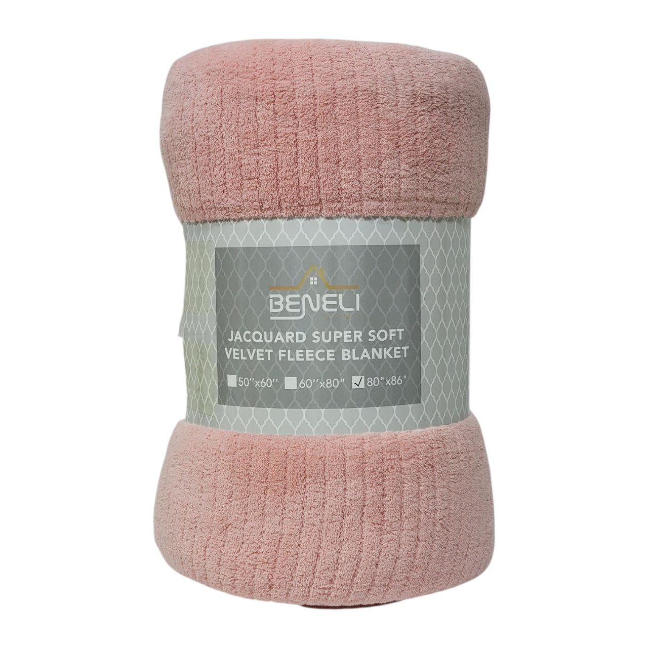 COBIJA MANTA DE VELLÓN DE TERCIOPELO JACQUARD BENELI HOME 203X218CM