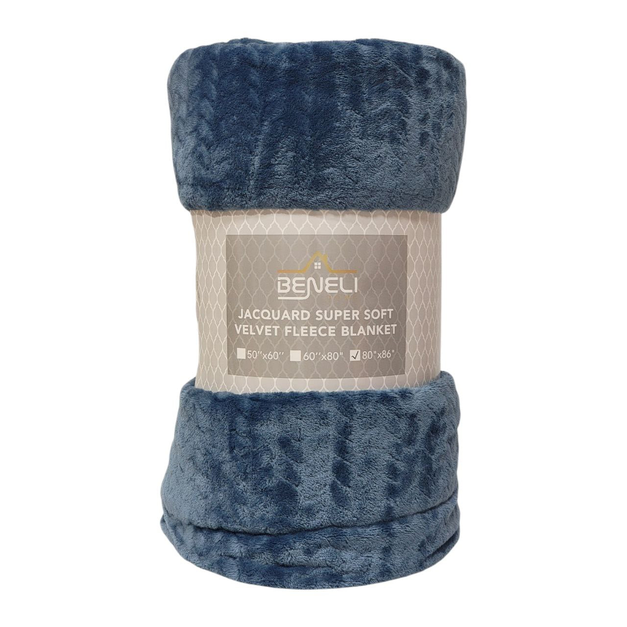 COBIJA MANTA DE VELLÓN DE TERCIOPELO JACQUARD BENELI HOME 203X218CM