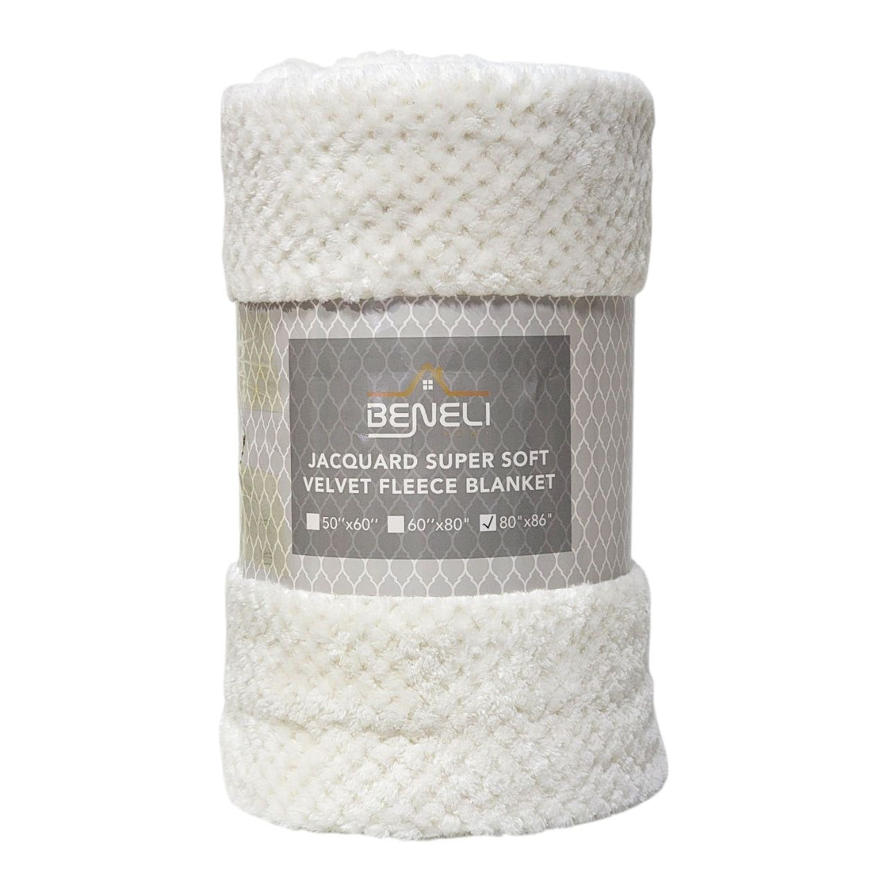 COBIJA MANTA DE VELLÓN DE TERCIOPELO JACQUARD BENELI HOME 203X218CM