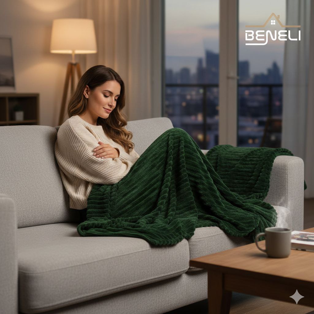 COBIJA MANTA DE VELLÓN DE TERCIOPELO JACQUARD BENELI HOME 203X218CM