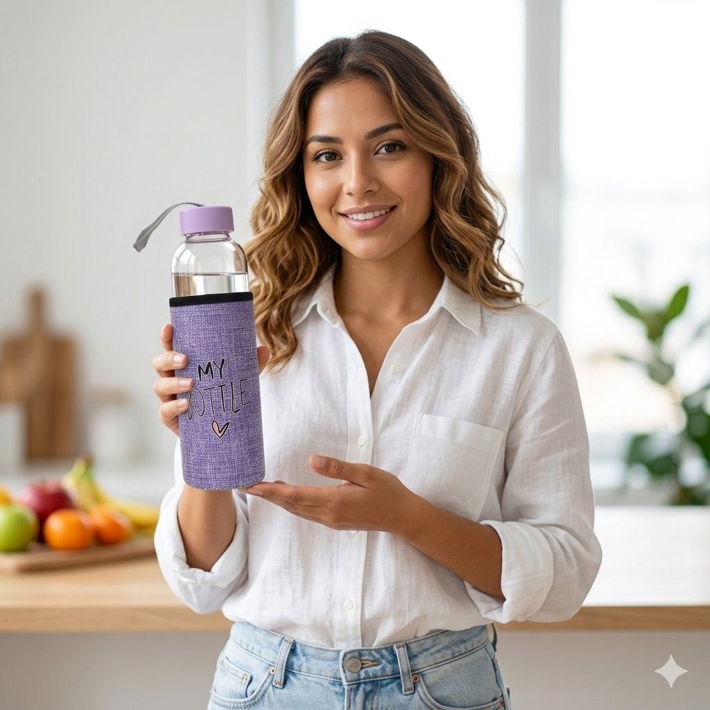 BOTELLA DE VIDRIO CON FUNDA PROTECTORA BENELI HOME