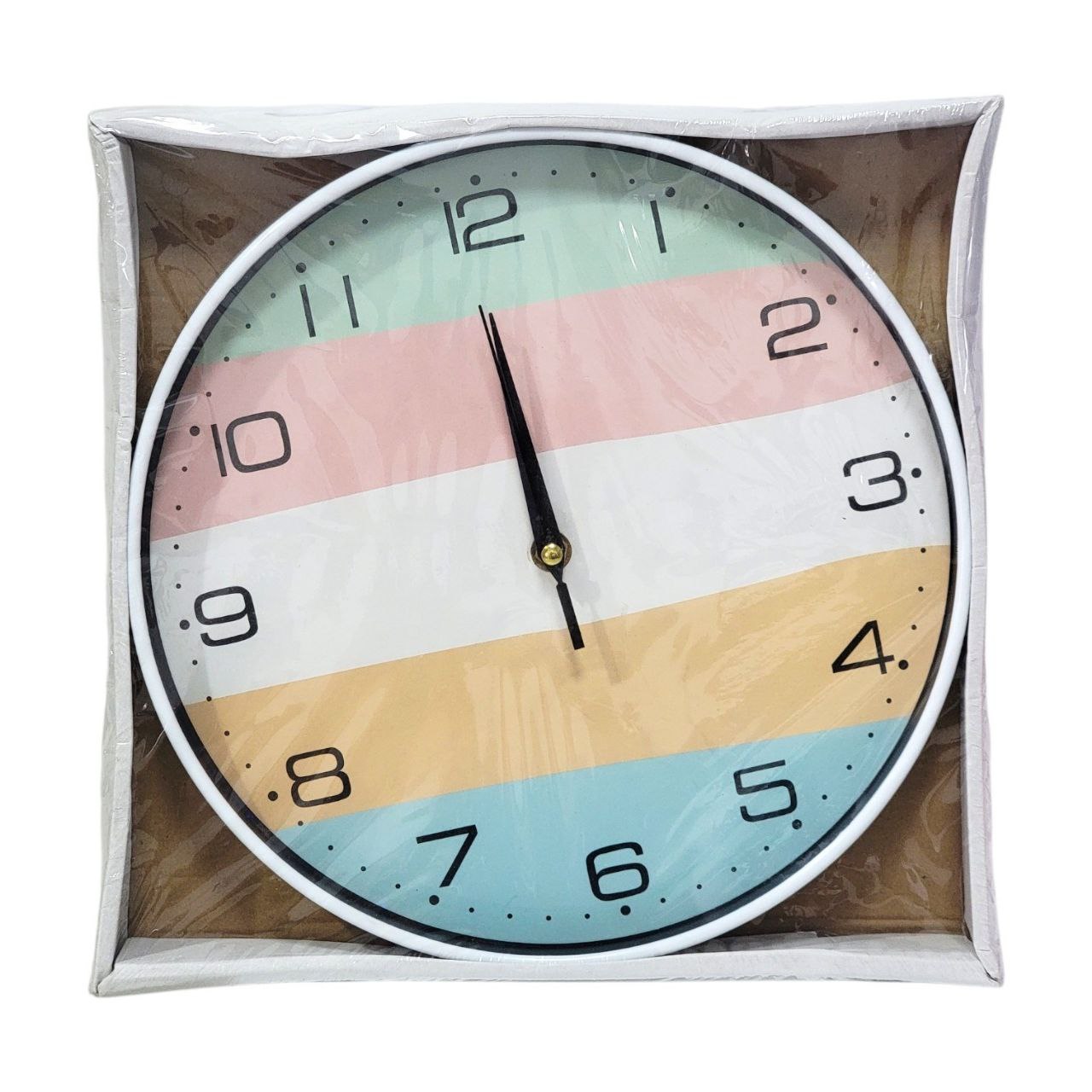 RELOJ DE PARED CON FONDO DE COLORES BENELI HOME 28CM