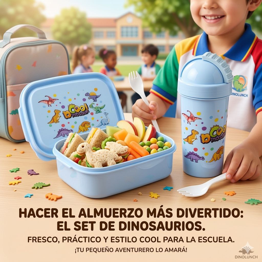 LONCHERA PANA CON VASO CON TAPA Y TENEDOR INFANTIL BENELI HOME 6X16X13CM
