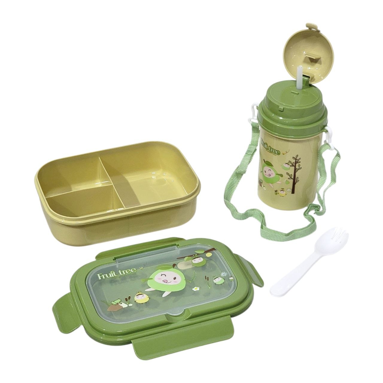 SET DE RECIPIENTE PANA PARA ALIMENTOS INFANTIL CON BOTE Y CUBIERTO BENELI HOME