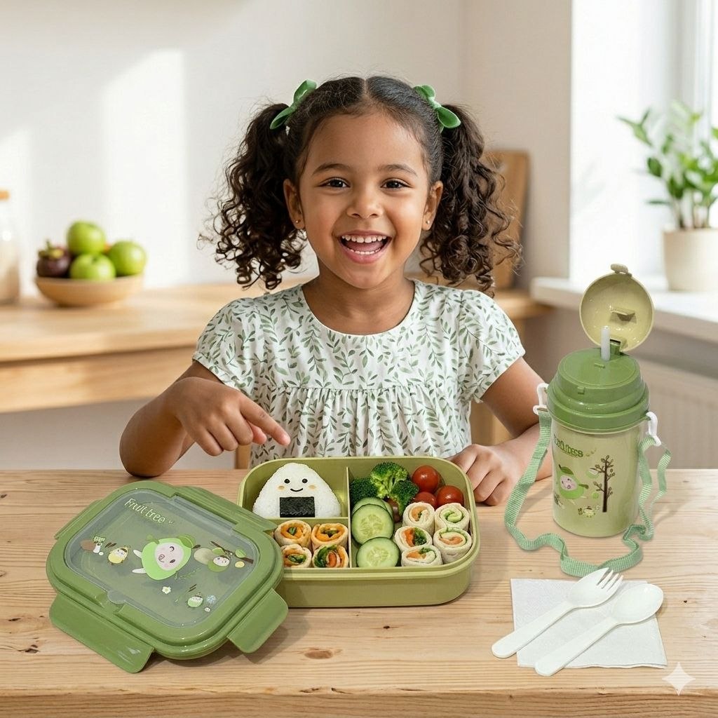 SET DE RECIPIENTE PANA PARA ALIMENTOS INFANTIL CON BOTE Y CUBIERTO BENELI HOME
