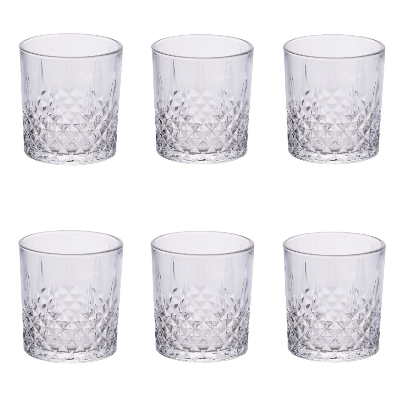 SET DE VASOS DE CRISTAL CON ACABADO DE LUJO ELEGANTE COLECCION JX 6PCS BENELI HOME