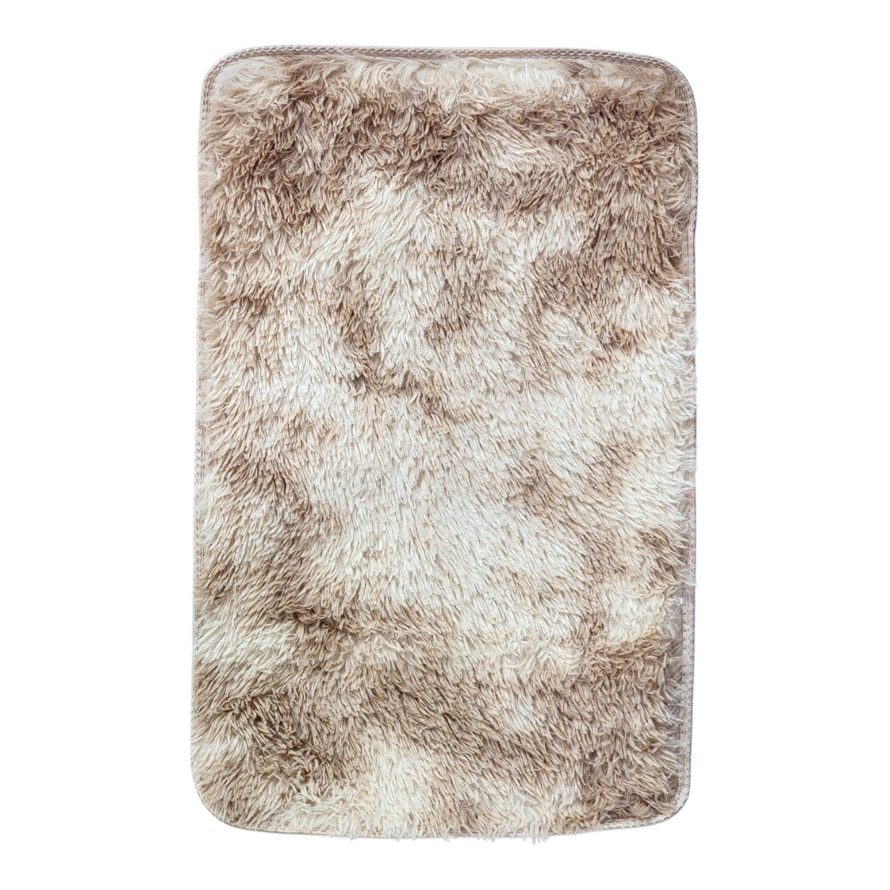ALFOMBRA PREMIUM COLOR BEIGE Y BLANCO MARMOLEADO BENELI HOME 50X80CM