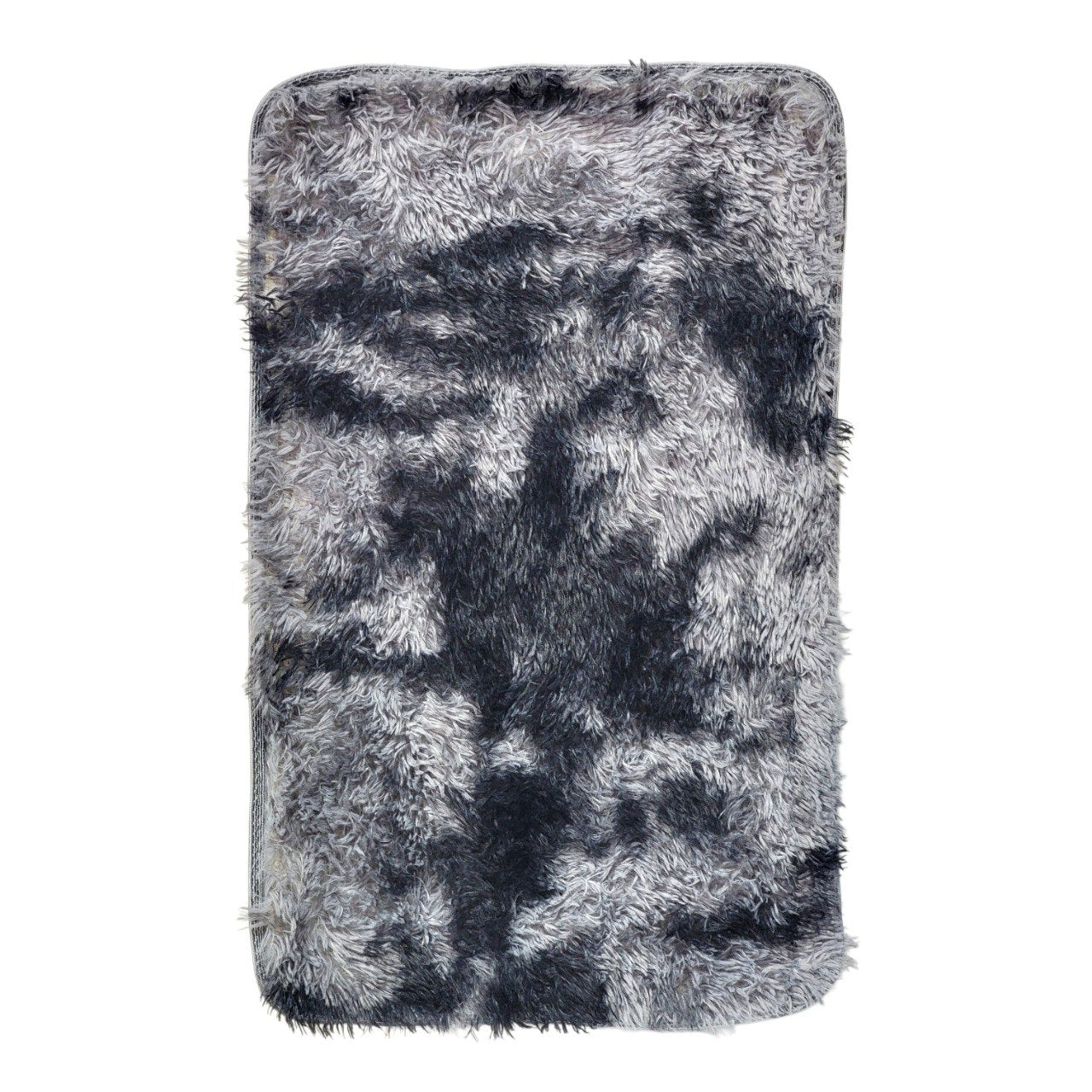 ALFOMBRA PREMIUM COLOR NEGRO Y GRIS MARMOLEADO BENELI HOME 50X80CM