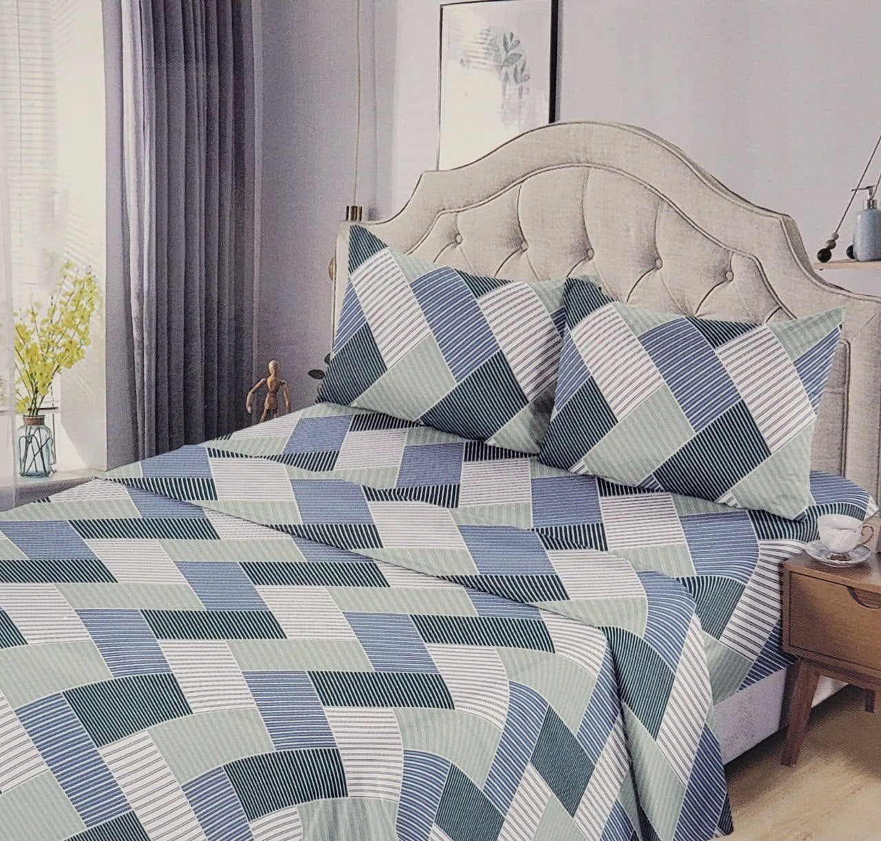 JUEGO DE CAMA ELEGANTE QUEEN 4PCS BENELI HOME