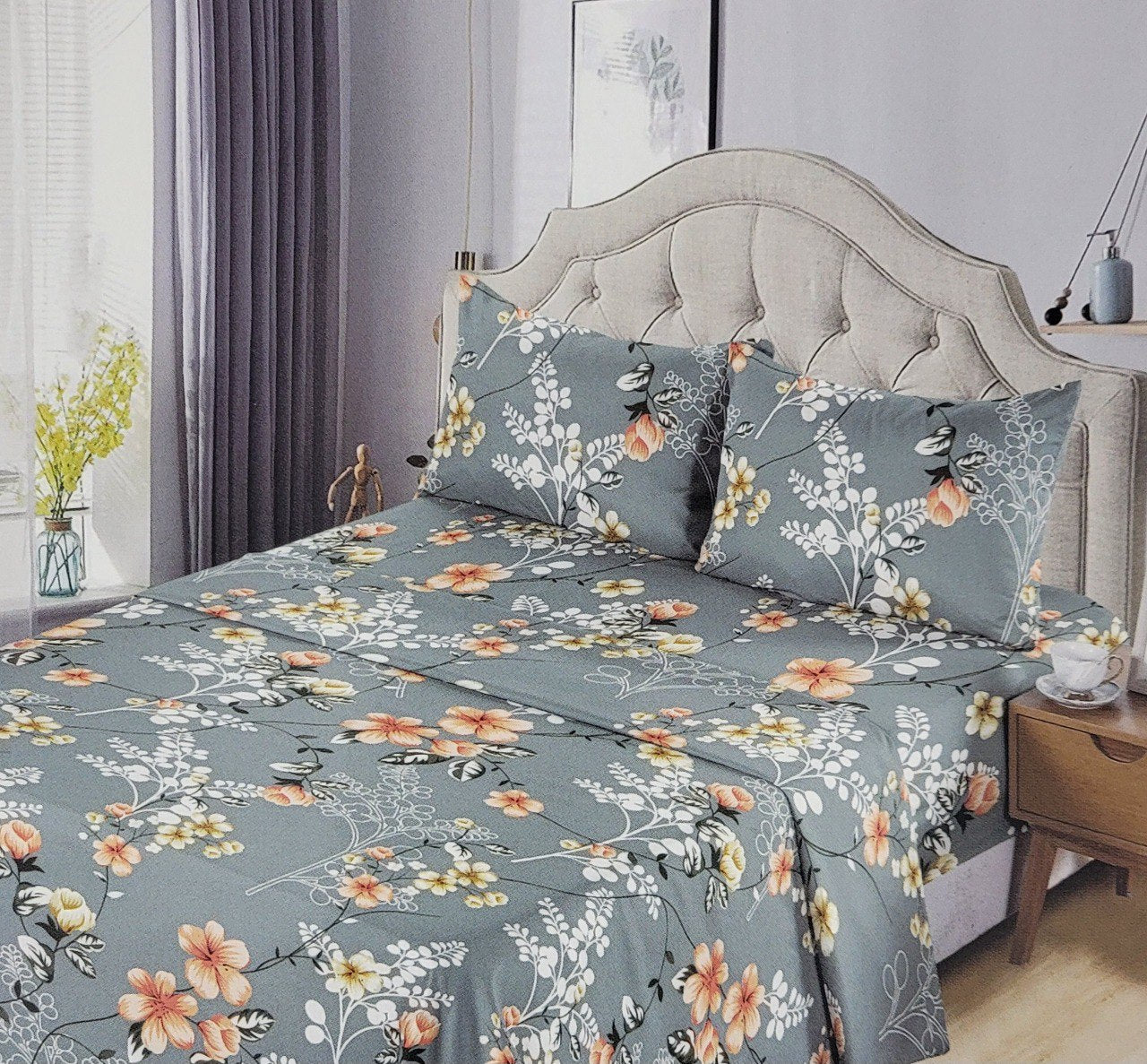 JUEGO DE CAMA ELEGANTE QUEEN 4PCS BENELI HOME