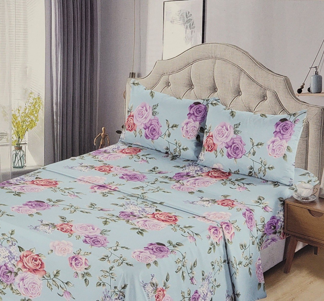 JUEGO DE CAMA ELEGANTE QUEEN 4PCS BENELI HOME