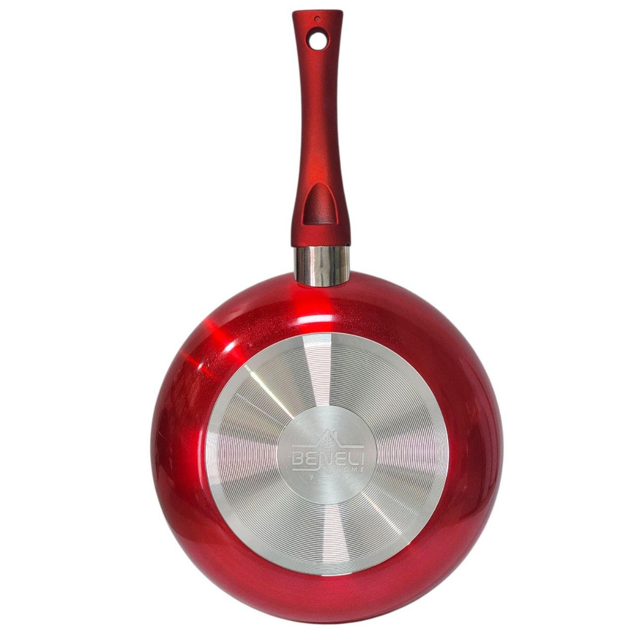 SARTEN DE ALUMINIO ANTIADHERENTE COLOR ROJO BENELI HOME 24CM