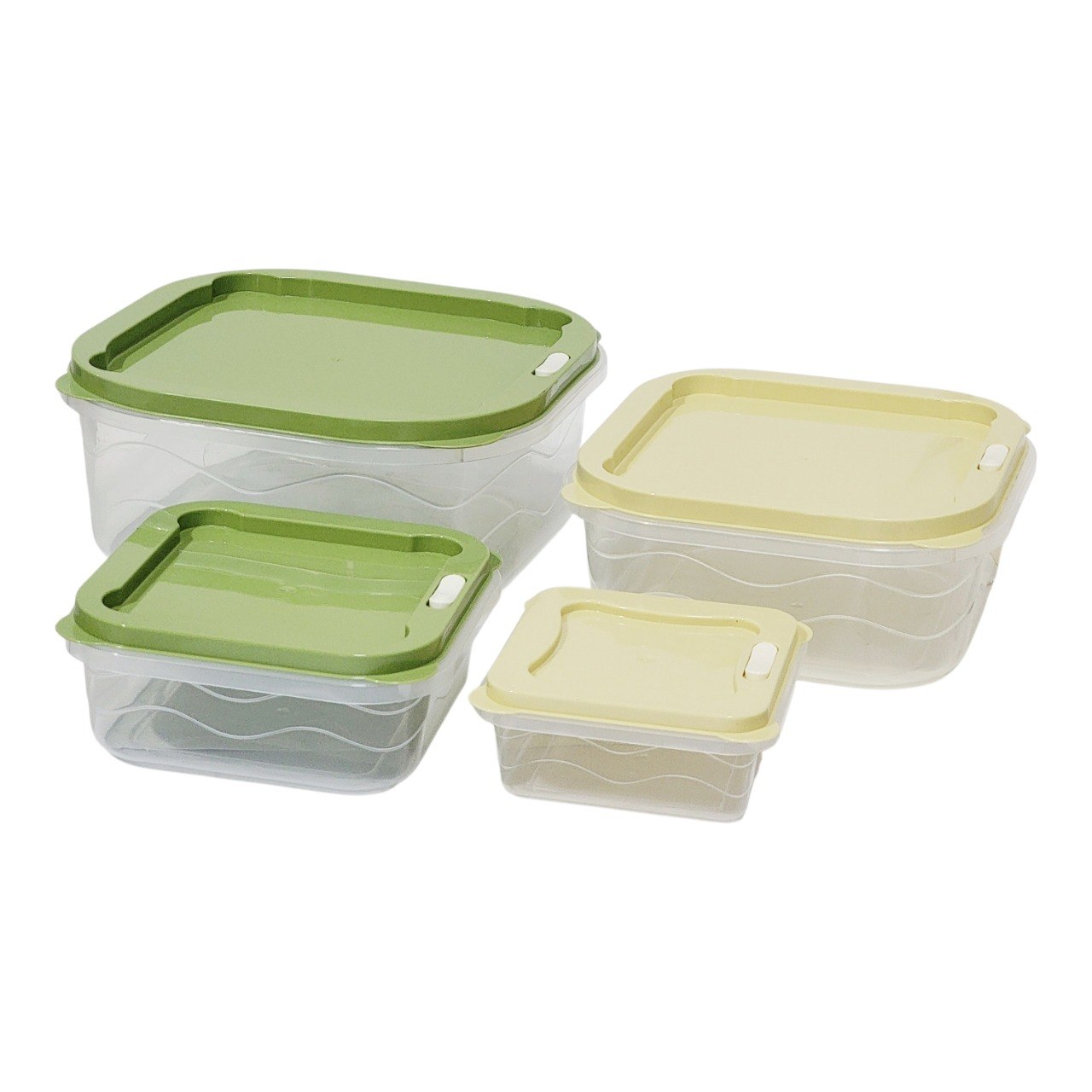 SET DE RECIPIENTES PANAS PARA ALIMENTOS HERMETICOS APILABLES 4PCS BENELI HOME
