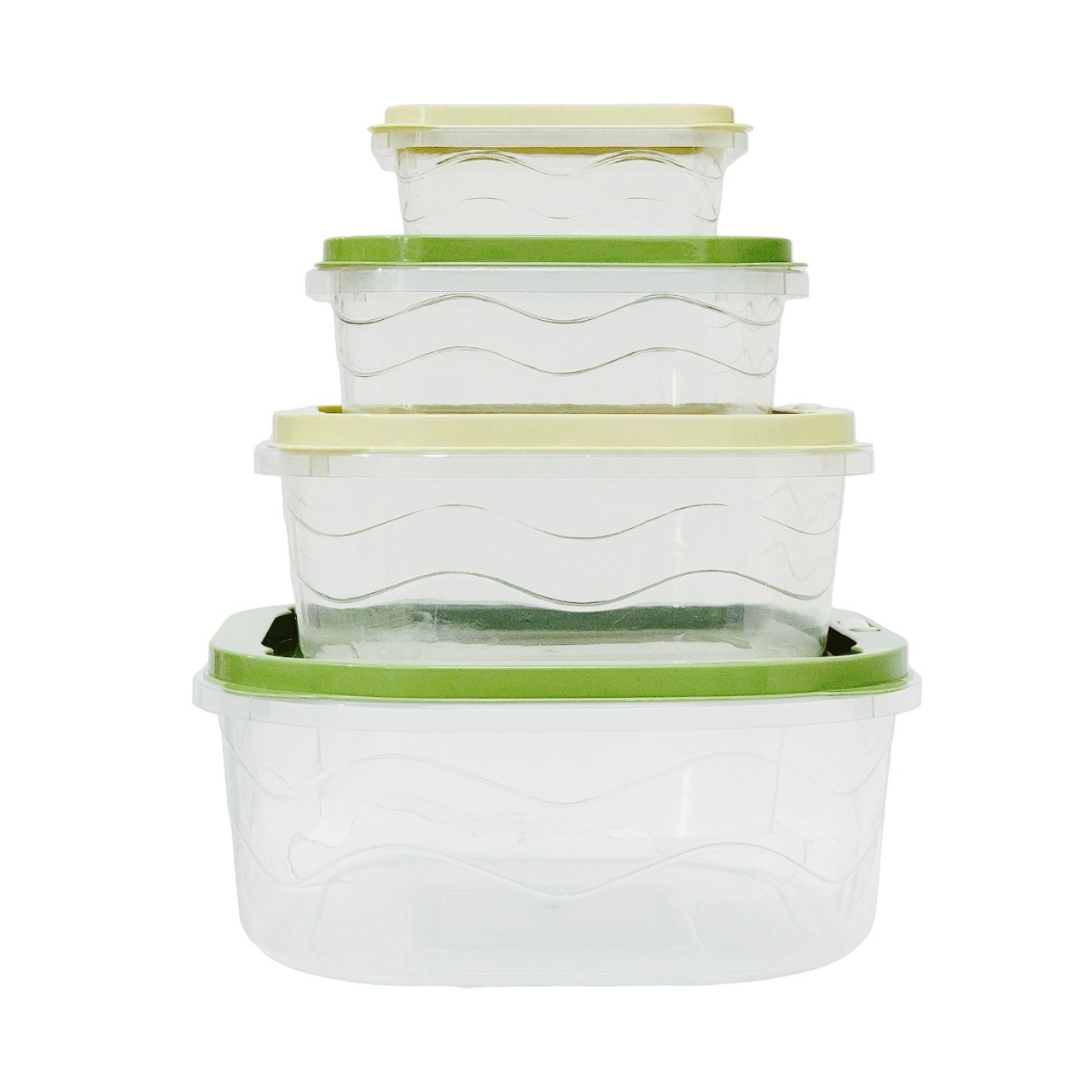 SET DE RECIPIENTES PANAS PARA ALIMENTOS HERMETICOS APILABLES 4PCS BENELI HOME