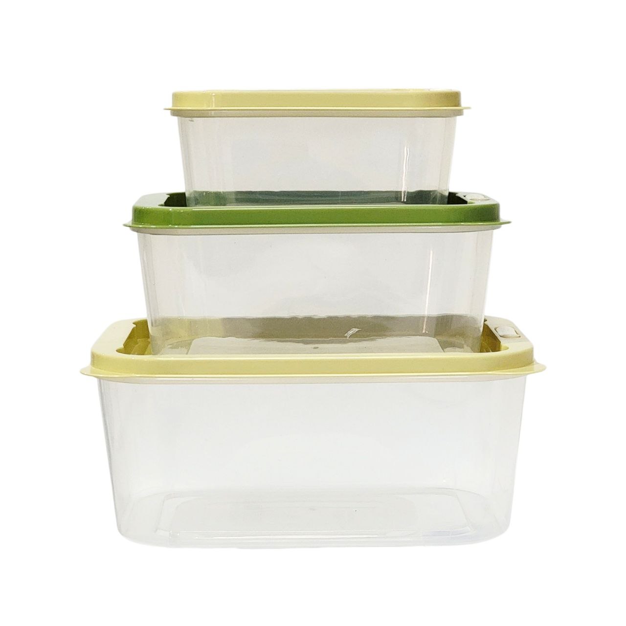 SET DE RECIPIENTES PANAS PARA ALIMENTOS HERMETICOS APILABLES 3PCS BENELI HOME