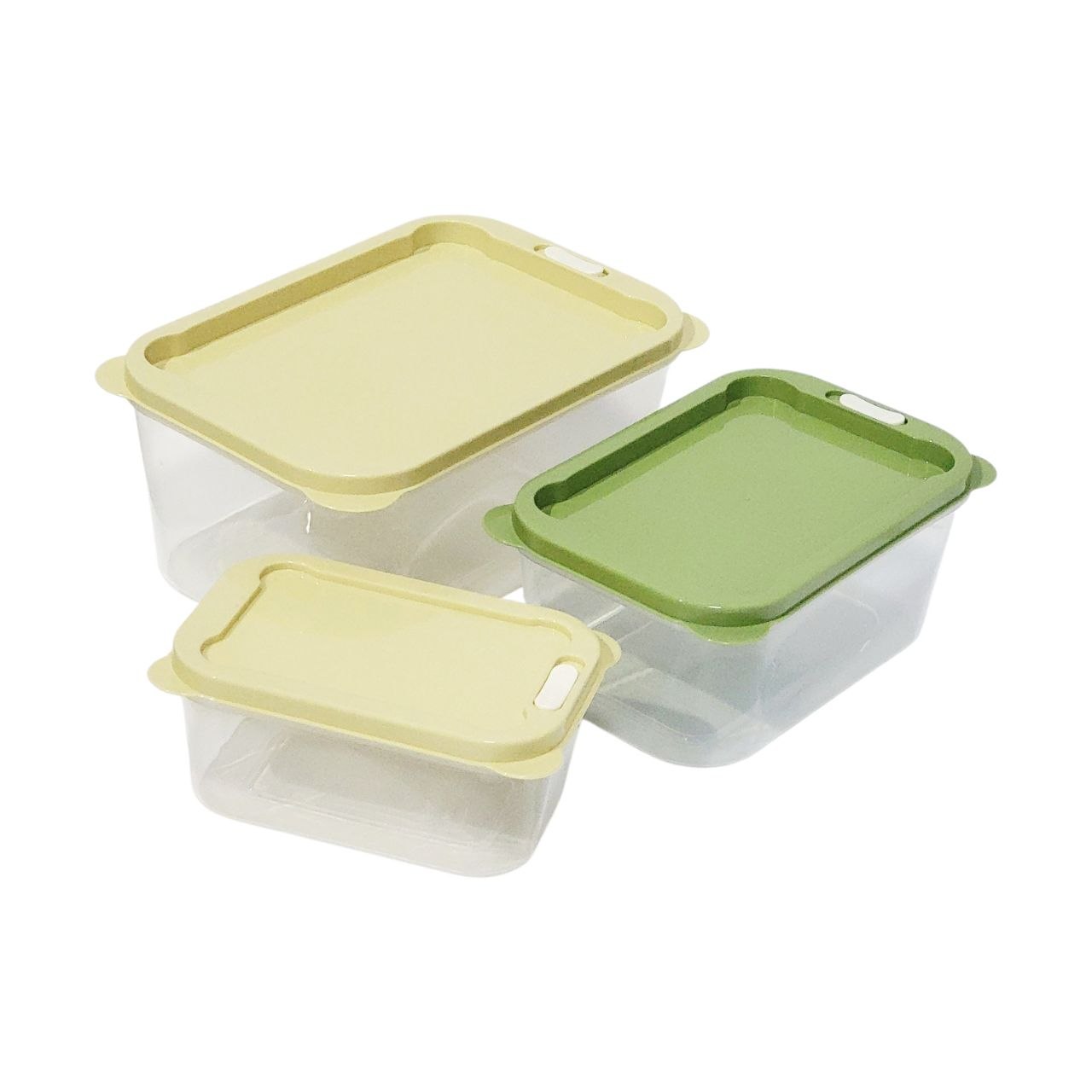 SET DE RECIPIENTES PANAS PARA ALIMENTOS HERMETICOS APILABLES 3PCS BENELI HOME