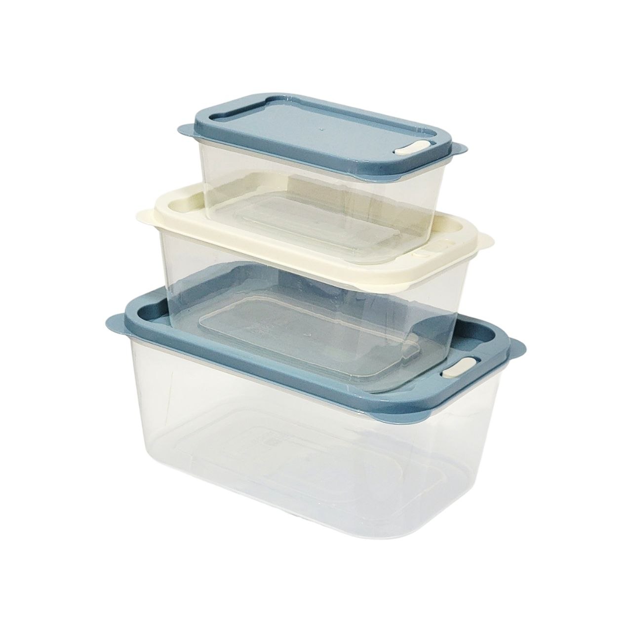 SET DE RECIPIENTES PANAS PARA ALIMENTOS HERMETICOS APILABLES 3PCS BENELI HOME