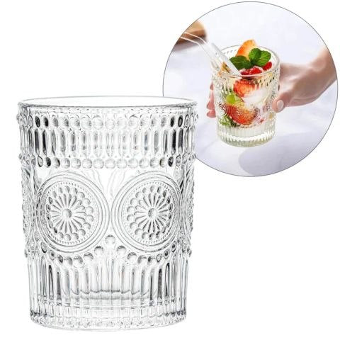 SET DE VASOS DE CRISTAL DE DISEÑO LABRADO COLECCION JXCX 6PCS BENELI HOME