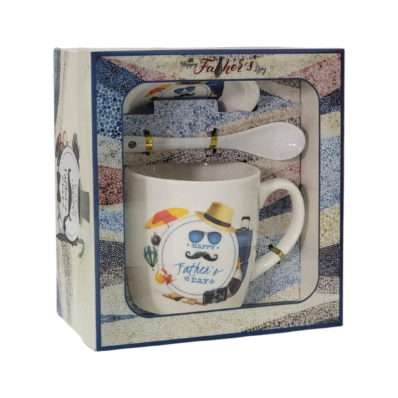 SET DE TAZA DE REGALO PARA PAPÁ DE CERAMICA 3PCS BENELI HOME