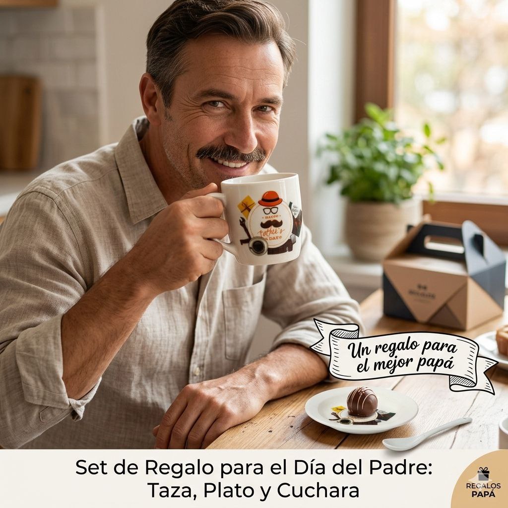 SET DE TAZA DE REGALO PARA PAPÁ DE CERAMICA 3PCS BENELI HOME