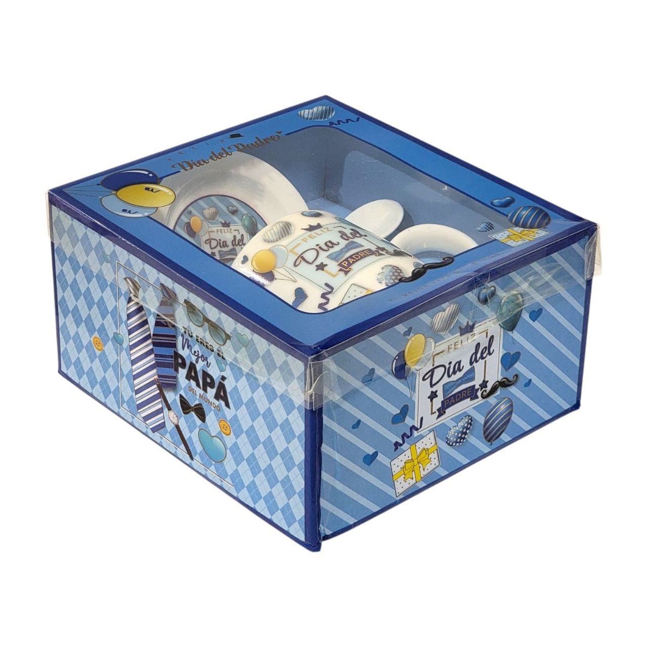 SET DE TAZA DE REGALO PARA PAPÁ DE CERAMICA 3PCS BENELI HOME