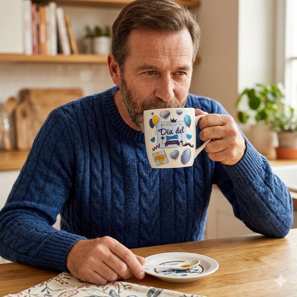 SET DE TAZA DE REGALO PARA PAPÁ DE CERAMICA 3PCS BENELI HOME