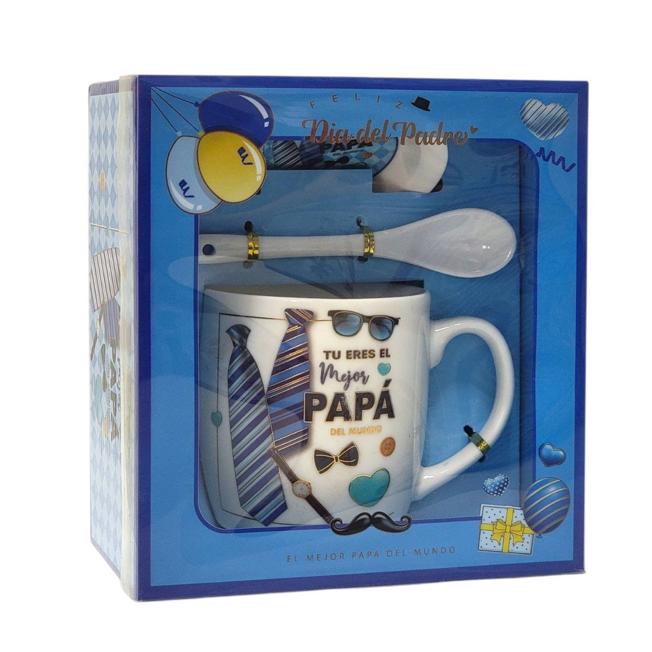 SET DE TAZA DE REGALO PARA PAPÁ DE CERAMICA 3PCS BENELI HOME