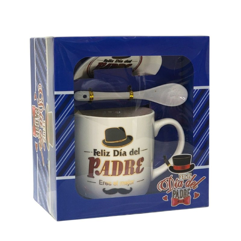 SET DE TAZA DE REGALO PARA PAPÁ DE CERAMICA 3PCS BENELI HOME