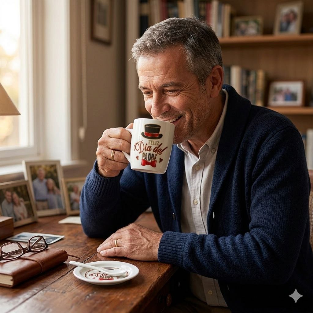 SET DE TAZA DE REGALO PARA PAPÁ DE CERAMICA 3PCS BENELI HOME