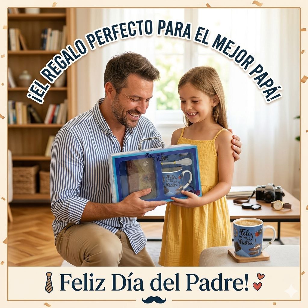 SET DE TAZA DE REGALO Y AGENDA PARA PAPÁ 5PCS BENELI HOME