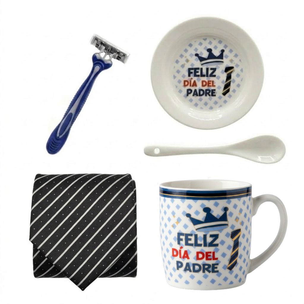 SET DE TAZA DE REGALO Y CORBATA PARA PAPÁ 5PCS BENELI HOME