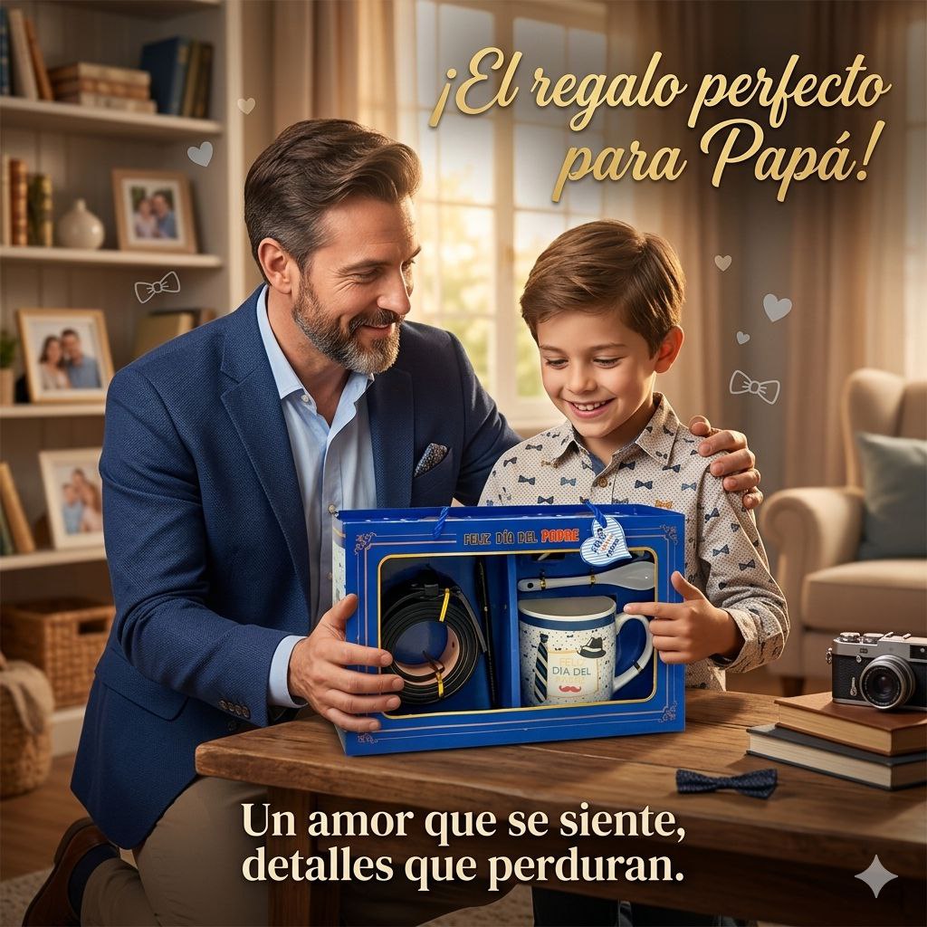 SET DE TAZA DE REGALO Y FAJA PARA PAPÁ 5PCS BENELI HOME