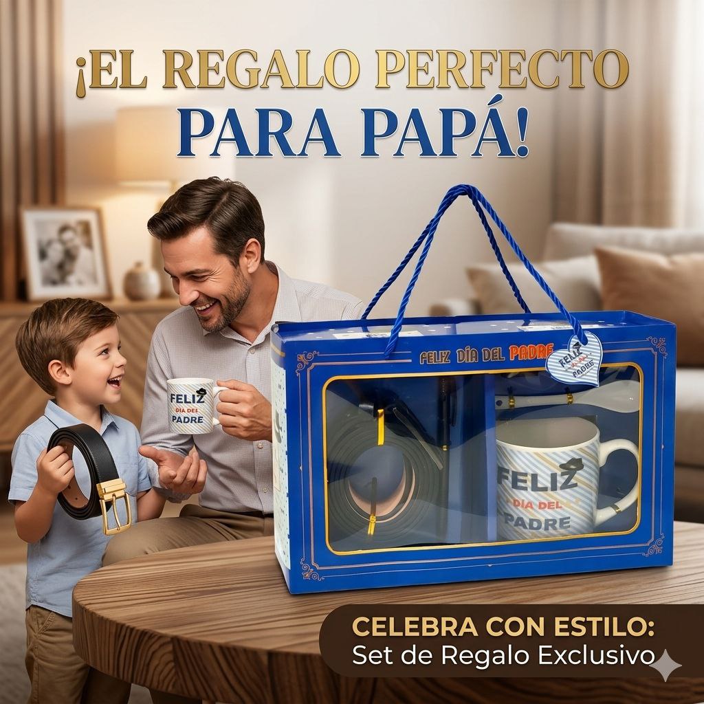 SET DE TAZA DE REGALO Y FAJA PARA PAPÁ 5PCS BENELI HOME