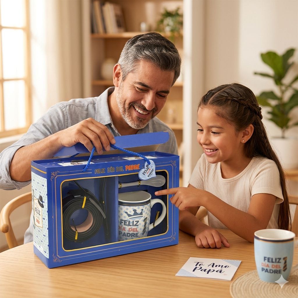 SET DE TAZA DE REGALO Y FAJA PARA PAPÁ 5PCS BENELI HOME