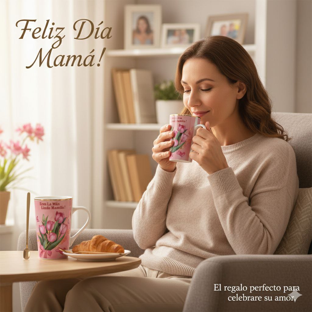 SET DE TAZA DE REGALO PARA MAMÁ CON CUCHARA BENELI HOME