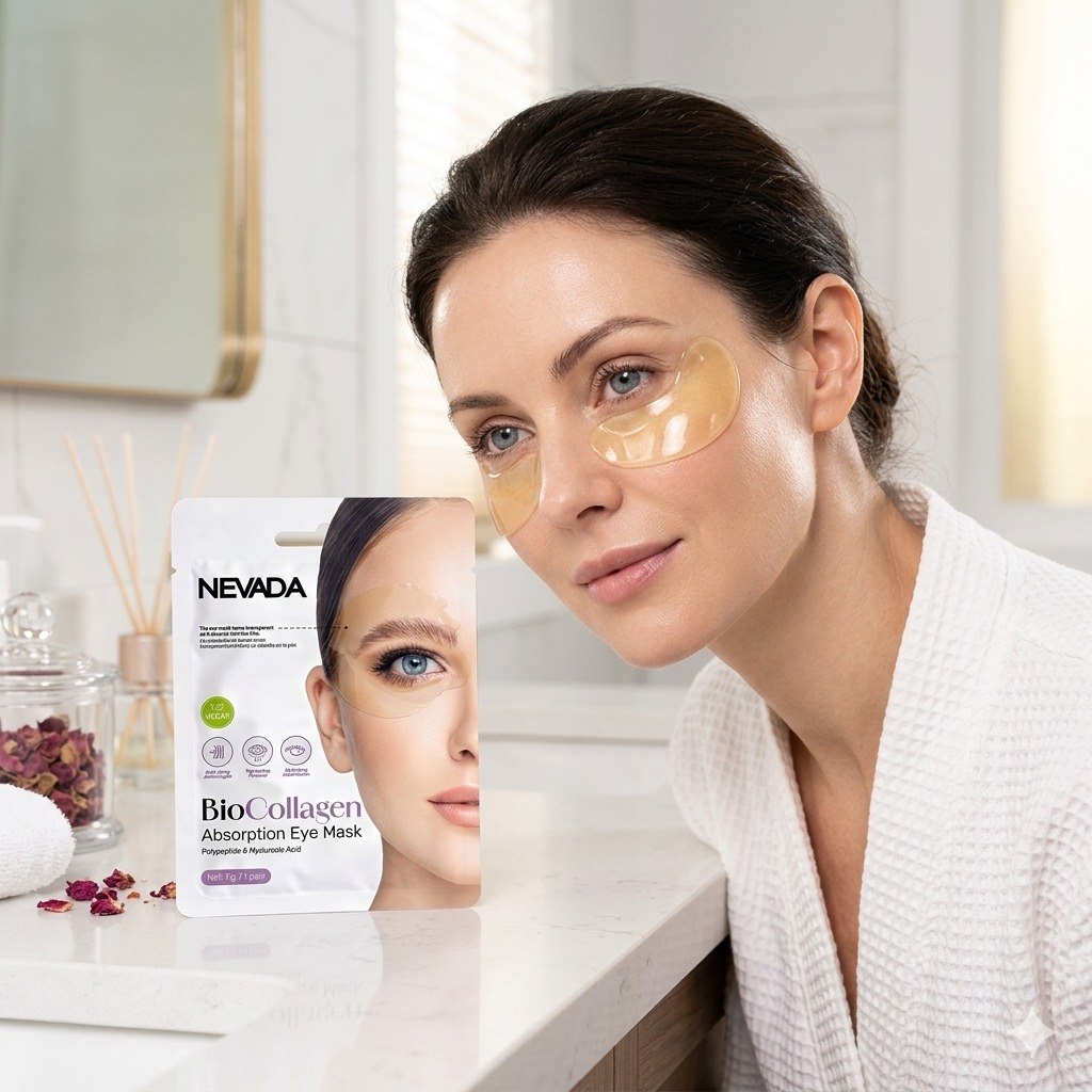 PARCHES PARA CONTORNO DE OJOS DE BIOCOLAGENO HIDROSULUBLE CON ACIDO HIALURONICO NEVADA 1 PAR