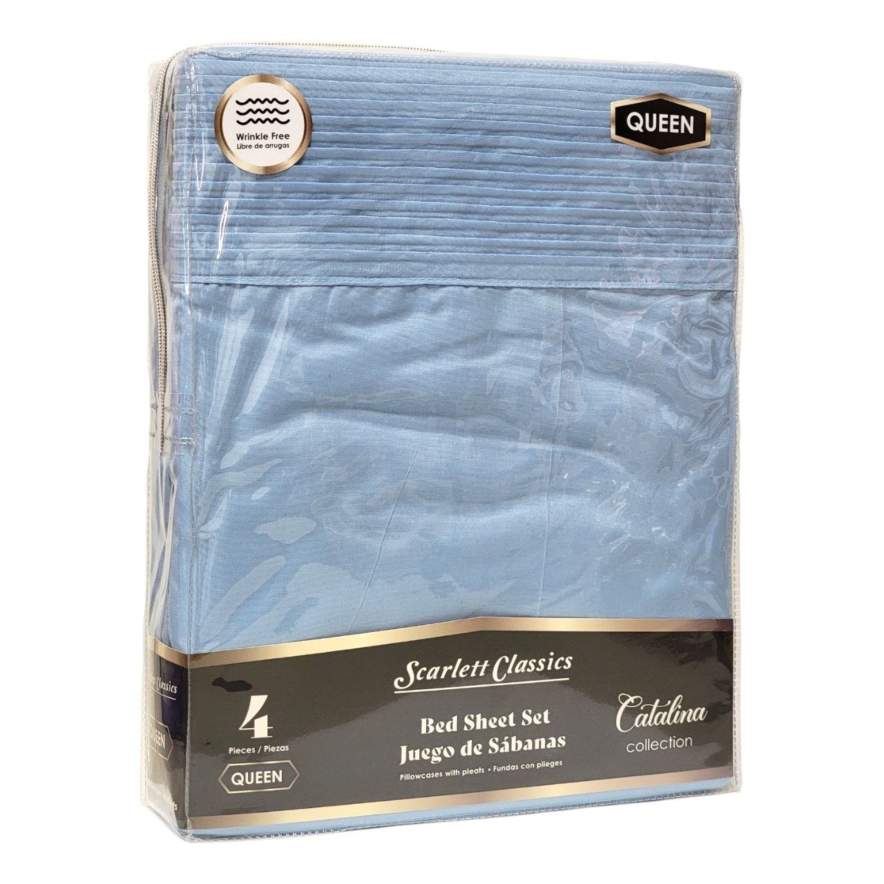 JUEGO DE SABANAS PREMIUM TAMAÑO QUEEN 4PCS SCARLETT CLASSICS