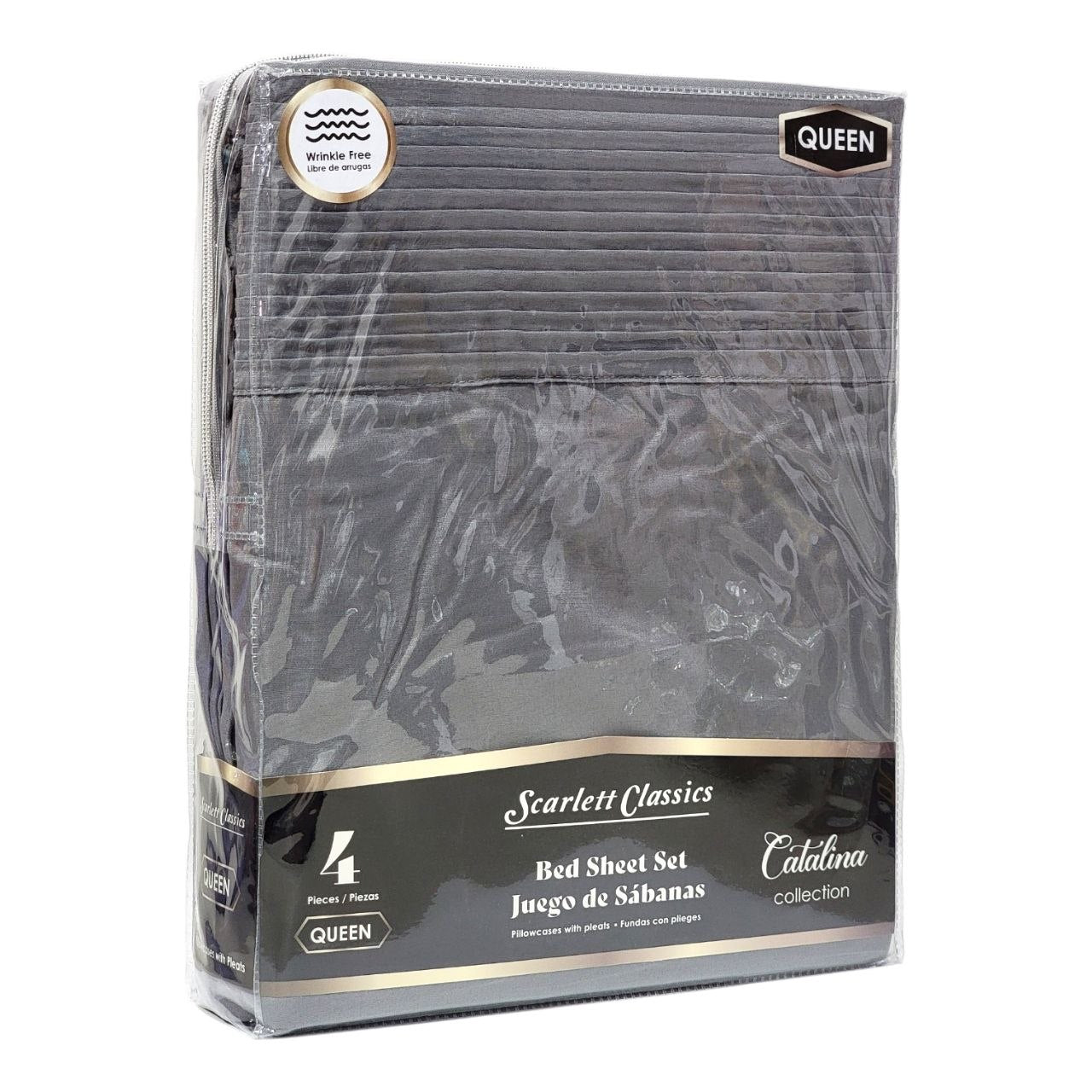 JUEGO DE SABANAS PREMIUM TAMAÑO QUEEN 4PCS SCARLETT CLASSICS