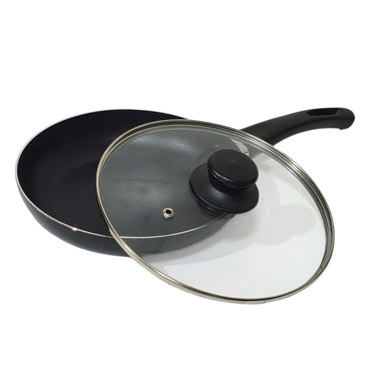 SARTEN DE ALUMINIO ANTIADHERENTE CON TAPA DE VIDRIO OASIS 20CM