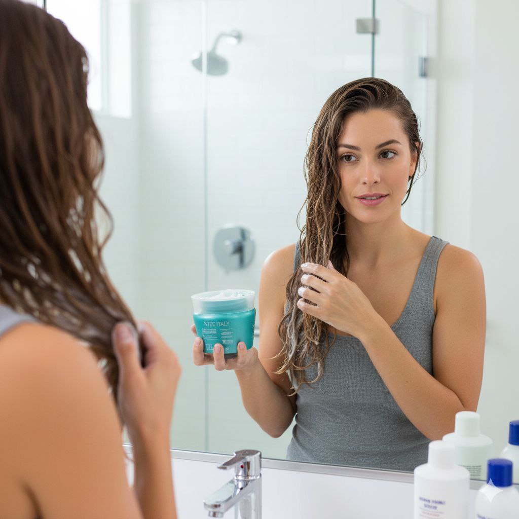 MASCARILLA PARA EL CABELLO HIDRATACION INTENSIVA CON ACEITE DE RICINO Y PROTEINA DE TRIGO HIDROLIZADA TEC ITALY 280G