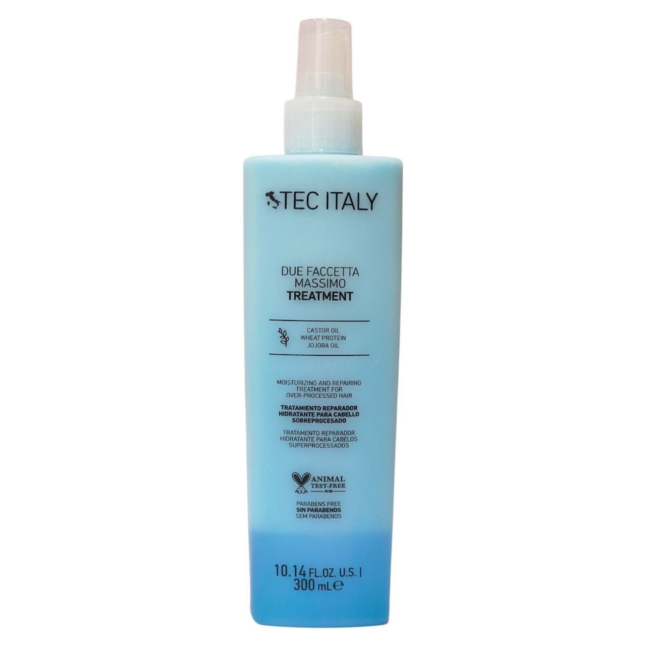 TRATAMIENTO PARA EL CABELLO HIDRATANTE Y REPARADOR  PARA CABELLO SOBREPROCESADO SIN ENJUAGUE TEC ITALY 300ML