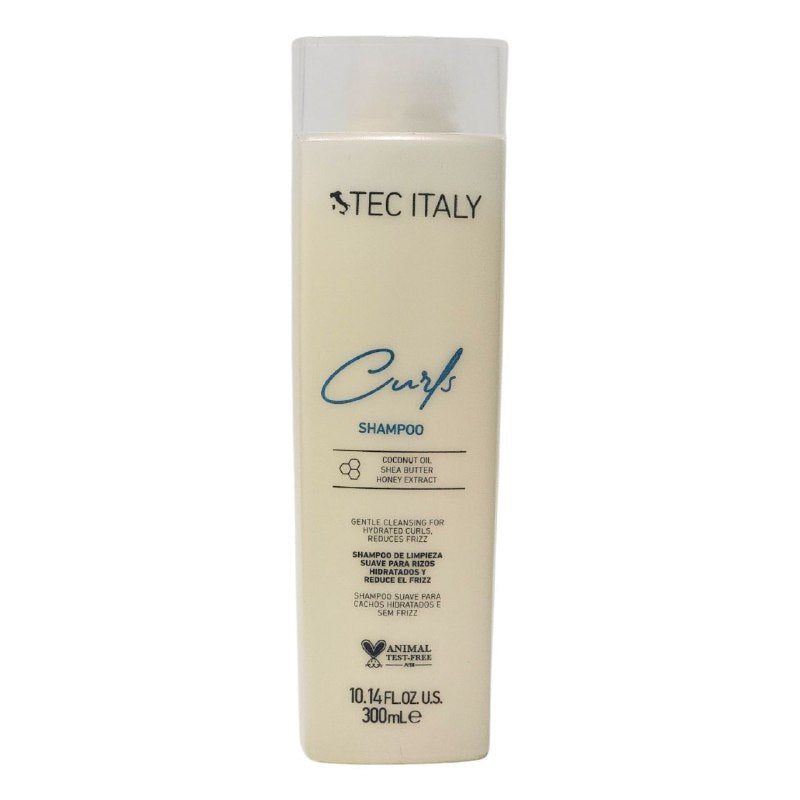 SHAMPOO PARA CABELLO RIZADO CON ACEITE DE COCO MANTECA DE KARITE Y EXTRACTO DE MIEL TEC ITALY 300ML