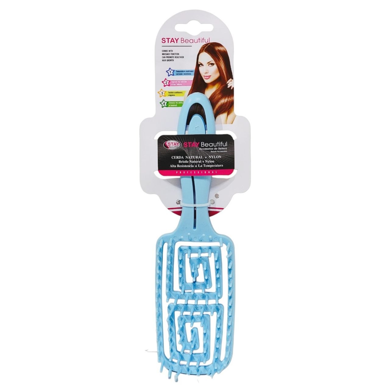 CEPILLO PARA EL CABELLO DESENREDANTE CON DISEÑO DE LABERINTO STAY BEAUTIFUL
