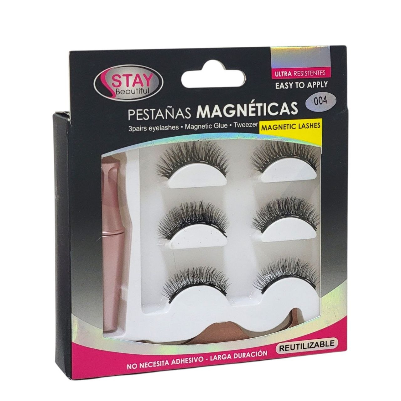 SET DE PESTAÑAS POSTIZAS MAGNETICAS REUTILIZABLES 3PCS STAY BEAUTIFUL