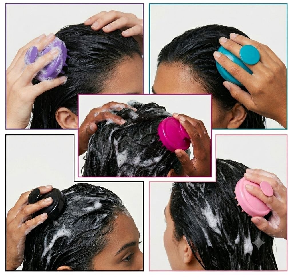 CEPILLO MASAJEADOR PARA EL CABELLO DE SILICONA STAY BEAUTIFUL