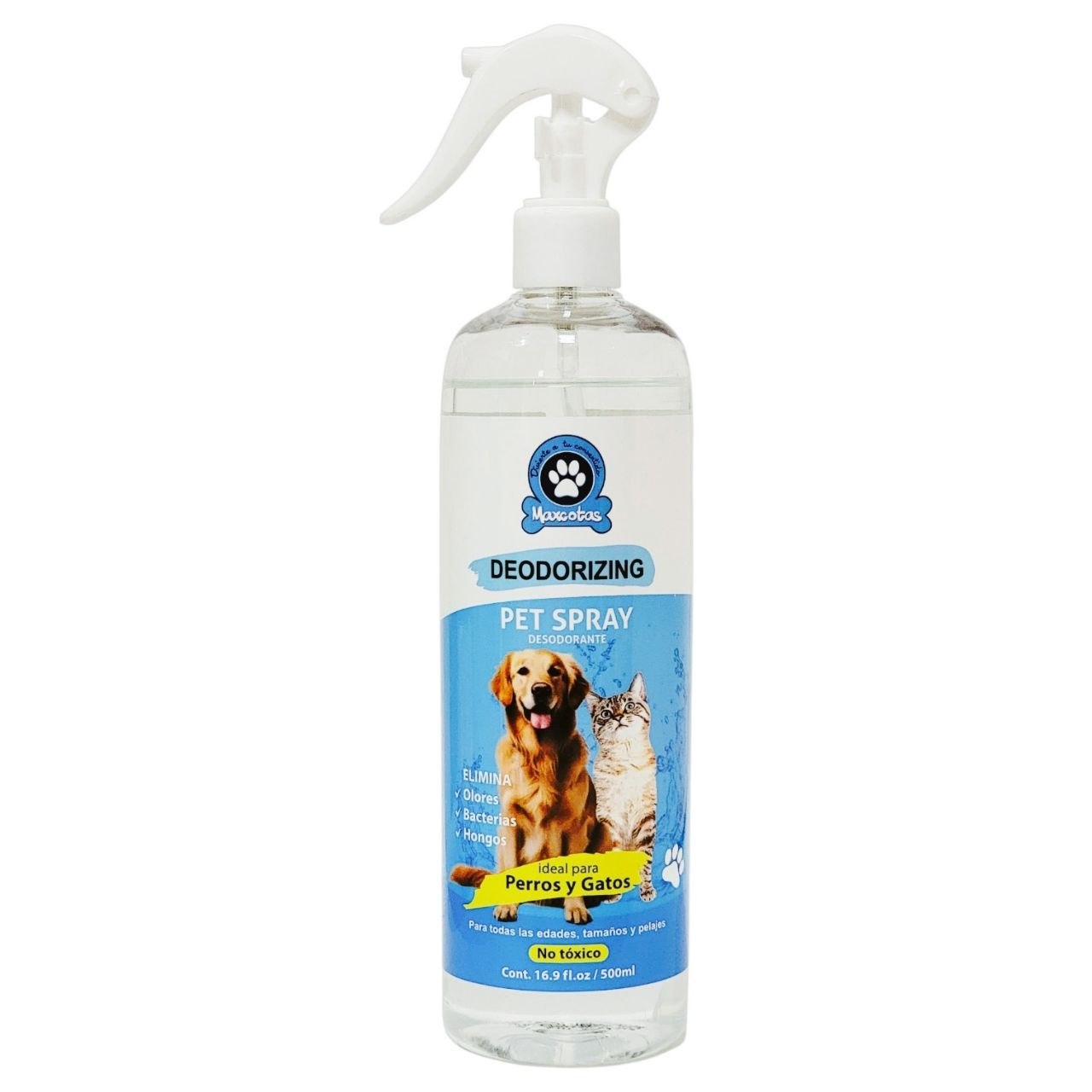 SPRAY DESODORANTE PARA MASCOTAS NEUTRALIZADOR DE OLORES MAXCOTAS 500ML